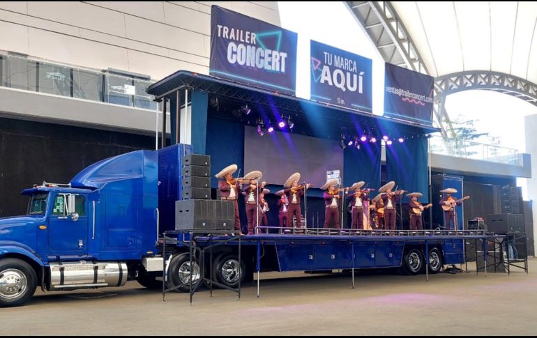 Trailer concert del Primer Festival Estatal del Mariachi “Canta México Canta”. ESPECIAL/MARITZA BALTAZAR.