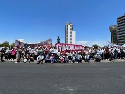 Este sábado cientos de jaliscienses realizaron una brigada masiva a favor de la jefa de gobierno de la Ciudad de México. CORTESÍA