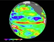 “El Niño” puede traer condiciones más frías y húmedas al suroeste de los Estados Unidos, así como sequía a los países del Pacífico occidental. ESPECIAL/NASA