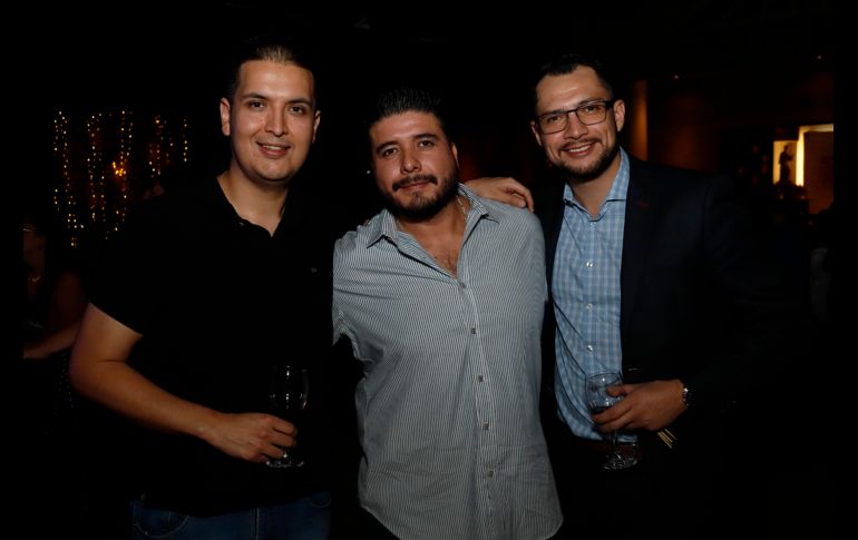 Edgard Rodríguez, Alessandro González y Ezio Pedrazzini. GENTE BIEN JALISCO/ Claudio Jimeno