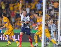 Rogelio Funes Mori en reclamo, durante el partido de ida de las Semifinales del Clausura 2023. IMAGO 7