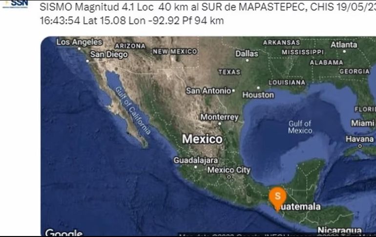 No se han reportado daños ni víctimas hasta el momento. ESPECIAL