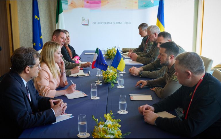La llegada del mandatario de Ucrania a la ciudad de Hiroshima ha eclipsado la jornada del G7 centrada en China. EFE