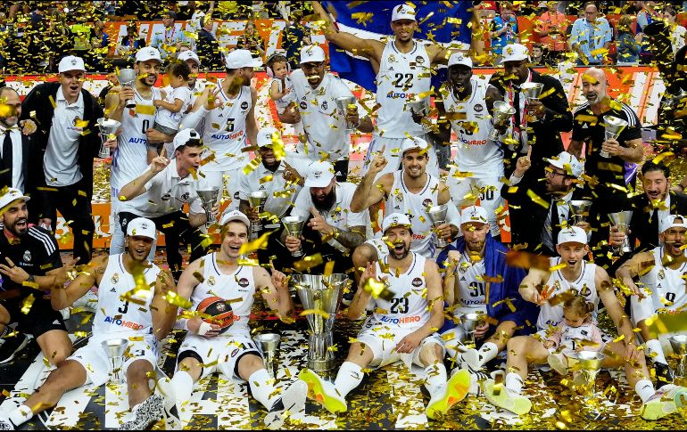 Sergio Llull le dio el título al Real Madrid en la Euroliga. EFE/Enric Fontcuberta