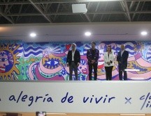 El mural simboliza las cuatro estaciones del año y los eventos que se realizan en Expo Guadalajara. EL INFORMADOR/ ALONSO CAMACHO
