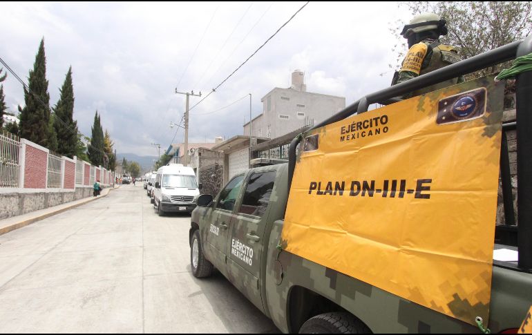 Se desplegó a siete mil 275 elementos en Puebla como parte de la implementación del Plan DN-III-E, además de trazar nueve rutas de evacuación, en caso de ser necesarias. SUN / O. Contreras