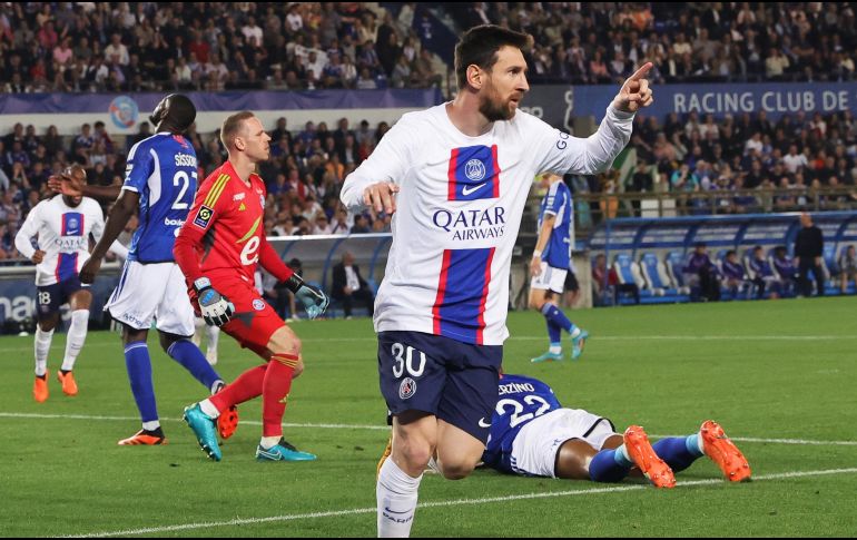 Lionel Messi anotó ayer su gol 496 en ligas europeas, récord histórico. EFE/T. Suárez