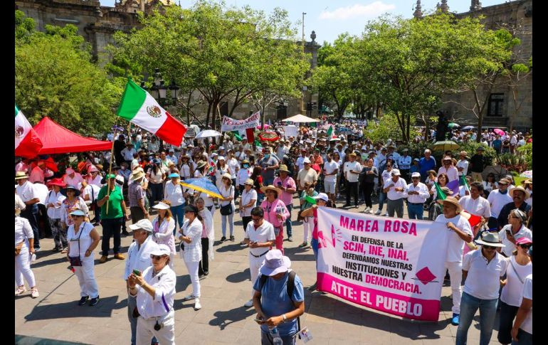 La manifestación de este domingo transcurrió sin incidentes. EL INFORMADOR/A. Navarro