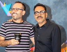 Luis Aguilar y Omar Guerra en la inauguración de la exposición “Infinidad Inteligente”. GENTE BIEN JALISCO/ Christian Pérez