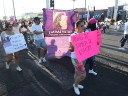 La marcha es para pedir a la autoridad que busque a Sandra Analy. EL INFORMADOR/ A. Camacho