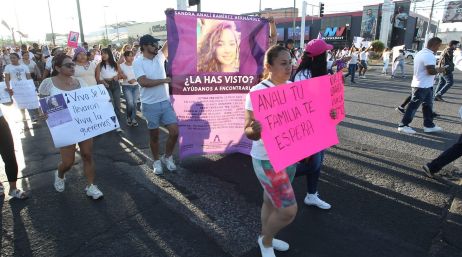 La marcha es para pedir a la autoridad que busque a Sandra Analy. EL INFORMADOR/ A. Camacho