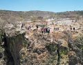 Los restos humanos fueron encontrados en la barranca del Mirador Escondido, al norte de Zapopan, a unos 40 metros de profundidad. ESPECIAL