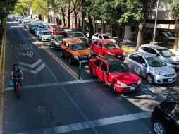 El carril Bus-Bici de Hidalgo reestructuró el tráfico del Centro Histórico. EL INFORMADOR/ ARCHIVO