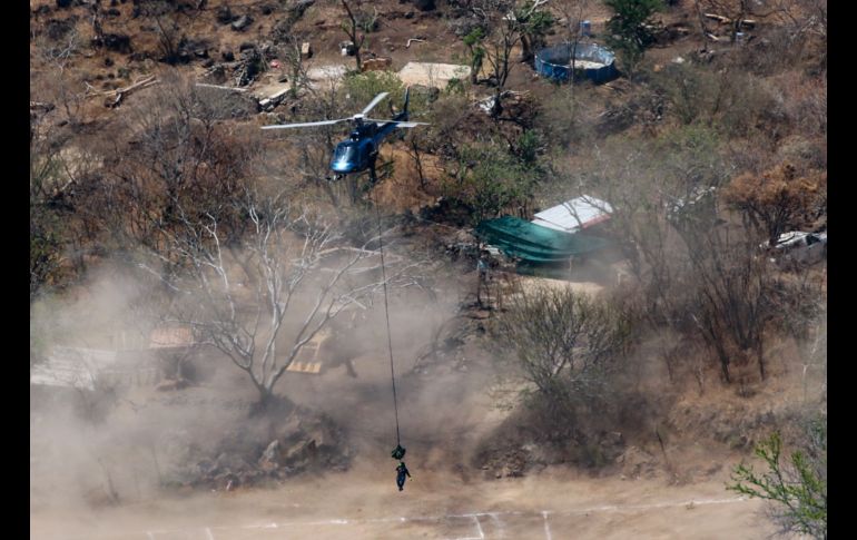 Operativo de recate de restos humanos en la zona de Mirador Escondido, en Zapopan. EL INFORMADOR/ A. NAVARRO