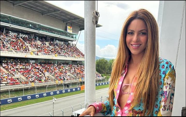 Shakira durante el evento de la F1 en Barcelona. ESPECIAL