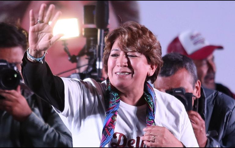 Delfina Gómez adelanta en el PREP por la gubernatura del Estado de México. SUN / V. Rosas