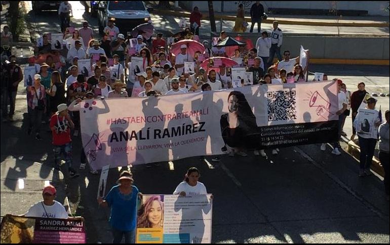 La marcha de hoy marca la sexta ocasión en la que la comunidad se moviliza para exigir la pronta localización de Sandra Analí. ESPECIAL