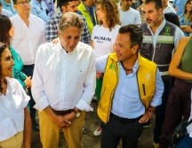 Juan Jose Frangie y Pablo Lemus durante la inauguración del nuevo parque. EL INFORMADOR/ A. Navarro