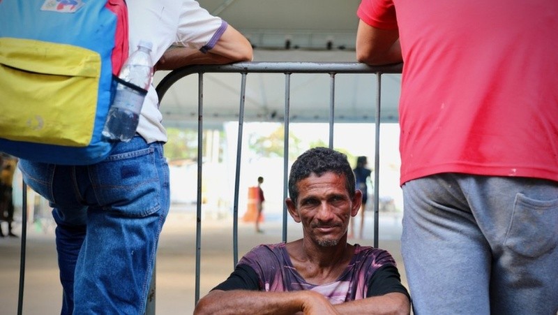 Migrantes venezolanos en un centro de alojamiento temporal en Boa Vista, una ciudad en el norte de Brasil. Gema Cortés/OIM 2023