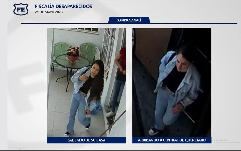 La Fiscalía de Jalisco mostró imágenes de videos que han analizado para dar con el paradero de Sandra Analy. ESPECIAL