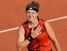 Muchova, la número 43 del escalafón, es la cuarta jugadora con ranking más bajo en llegar a la final del Abierto de Francia en la historia. AP/C. Ena