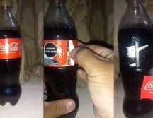 La botella tenía una etiqueta superpuesta, por lo que el envase había sido reciclado de forma inadecuada. ESPECIAL