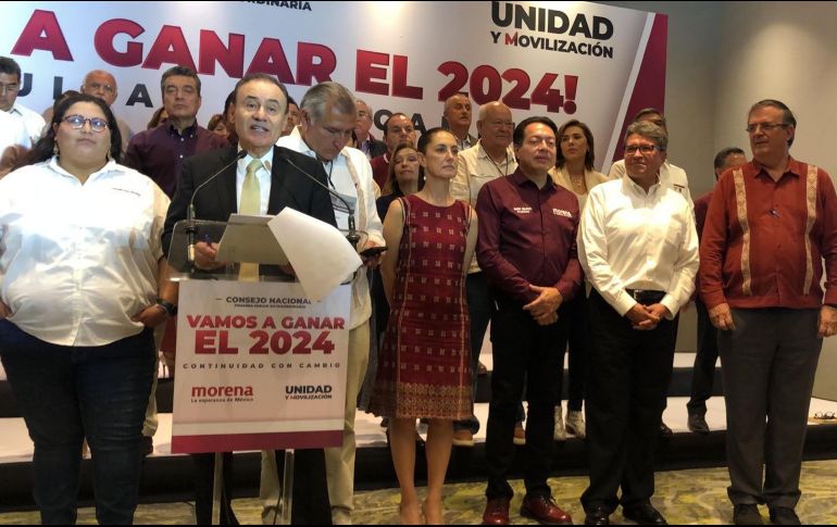 Conferencia de prensa en el marco del Consejo Nacional del partido Morena. SUN