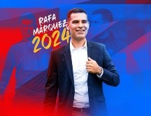 RAFA MÁRQUEZ. El club blaugrana tomó la decisión de mantener al mexicano en el puesto de DT para la campaña 2023-2024 del futbol español. TWITTER / @FCBarcelona
