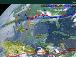 Aunque las zonas de inestabilidad están frente a las costas de México con potencial de desarrollo ciclónico, no afectan, de momento, costas nacionales. ESPECIAL / Conagua