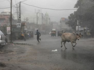 Según su tamaño y ubicación, las tormentas ciclónicas pueden denominarse tornados, trombas de agua, tifones o huracanes. EFE / D. Solanki