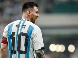 El 10 logró un nuevo récord durante un amistoso entre Argentina y Australia en Pekín. EFE/M. Cristino