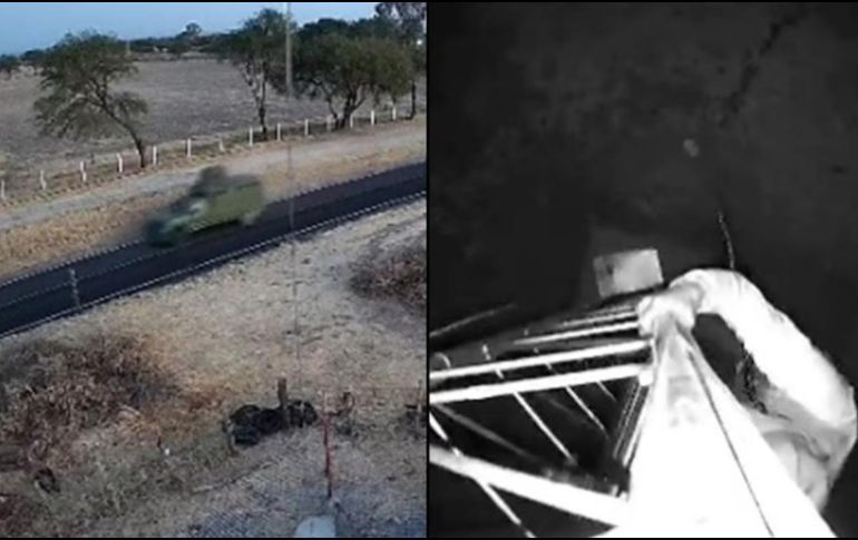 En uno de los videos se ve cómo el hombre sube a la torre y destruye la cámara. SUN