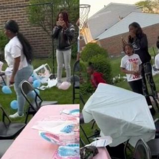Embarazada destruye su fiesta porque no le gustó el sexo del bebé (VIDEO)