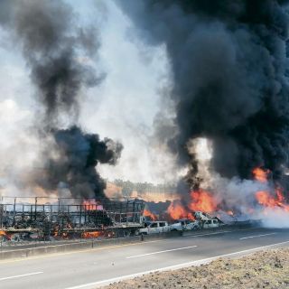 Carambola provoca caos en vía Zapotlanejo-Lagos