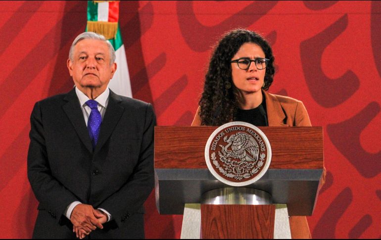 El Presidente López Obrador y la nueva secretaria de Gobernación Luisa María Alcalde Luján, en una imagen de archivo. NTX / ARCHIVO