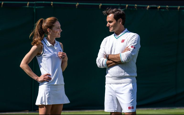 Kate Middleton y Roger Federer han coincidido  varias veces en Wimbledon. AP/T. Lovelock