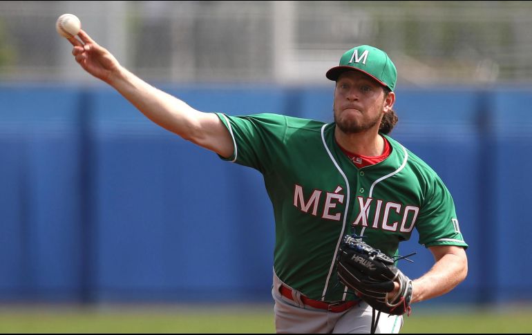 El lanzador Wilmer Ríos, de los Acereros de Monclova, dominó a la ofensiva cubana. EFE/M. Lemus