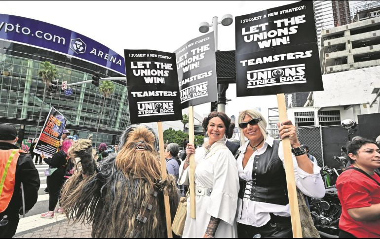 Sindicato de Escritores de América. El gremio se manifestó recientemente en Los Ángeles, California. AFP/F. Brown