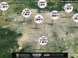 Este lunes se registró la temperatura más baja de todo el mes en la estación Arcos Vallarta de Guadalajara. ESEPCIAL