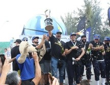 Astros siguió con sus festejos luego de imponerse en la Final por segundo año consecutivo a los Rayos. EL INFORMADOR/A. Camacho