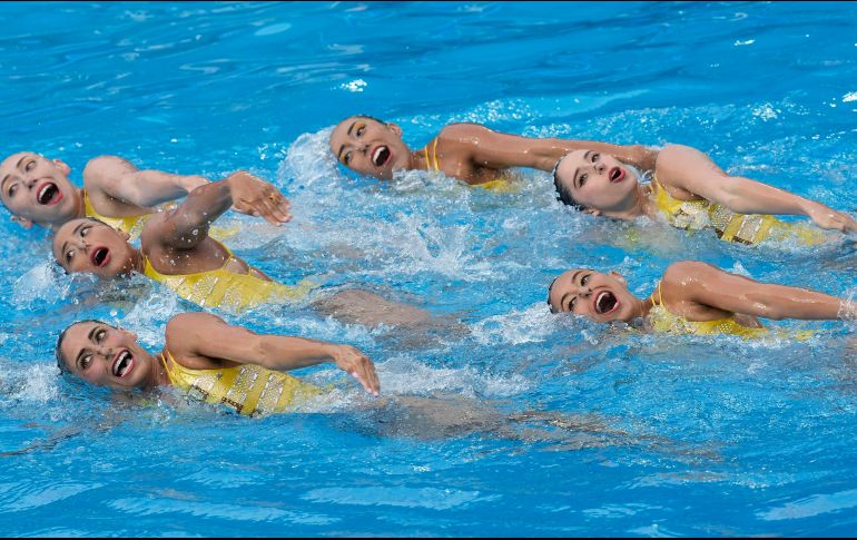 El equipo mexicano de natación artística se mantiene como una potencia de la región gracias a sus resultados en San Salvador. AP/A. Franco