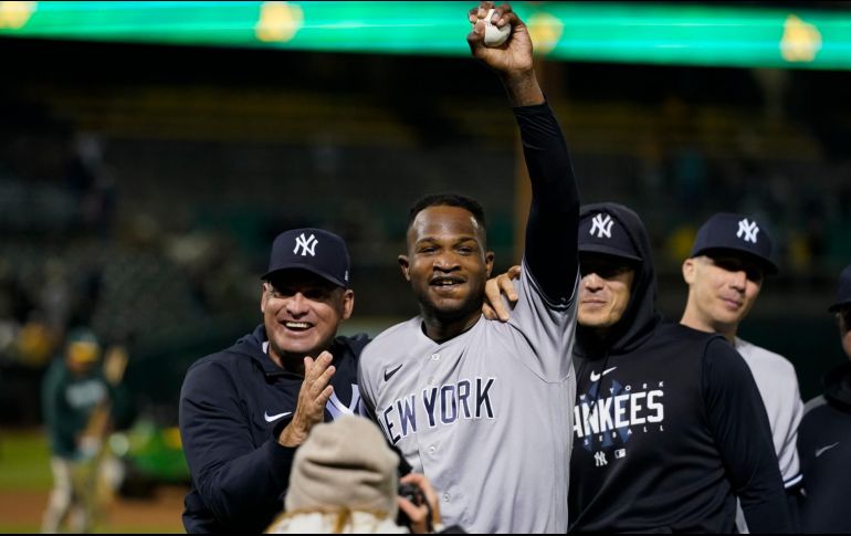 Domingo blanqueó a la novena de Oakland en su casa, luego de despedir a 26 bateadores al hilo. AP/Godofredo Vásquez