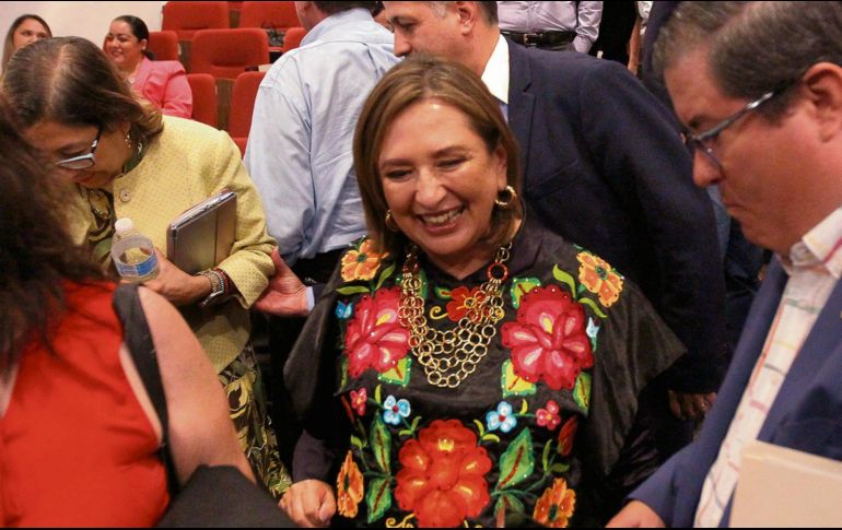 La senadora Xóchitl Gálvez estuvo presente en el evento y ofreció su apoyo al Inai para que se resuelva la parálisis que no le permite sesionar. EL INFORMADOR/ A. Camacho