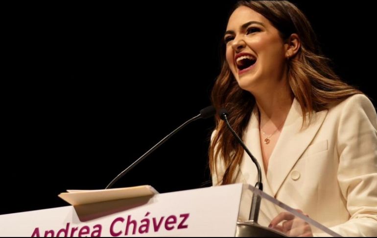 Andrea Chávez envió un mensaje en redes sociales a políticos panistas. ESPECIAL