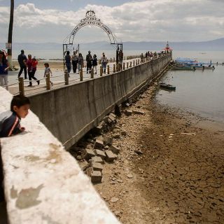Lago de Chapala, con menos agua después de las lluvias