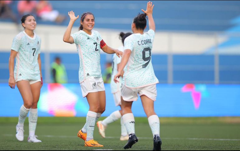 La selección femenil de México venció de manera contundente a Jamaica. ESPECIAL/Conade