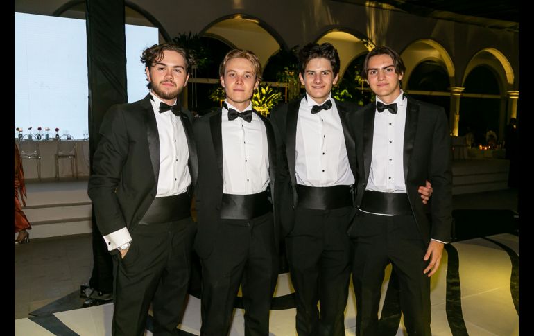 Jerónimo Hernández, Esteban Pintado, Alejandro García y Santiago Fernández. GENTE BIEN JALISCO/ Jorge Soltero