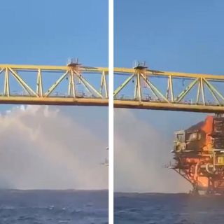 Así se vio la explosión en plataformas de Pemex en Campeche (VIDEO)