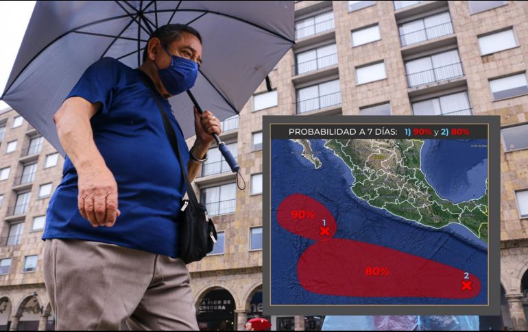 El pronóstico del clima prevé lluvias para Guadalajara este sábado. SMN / EL INFORMADOR / ARCHIVO