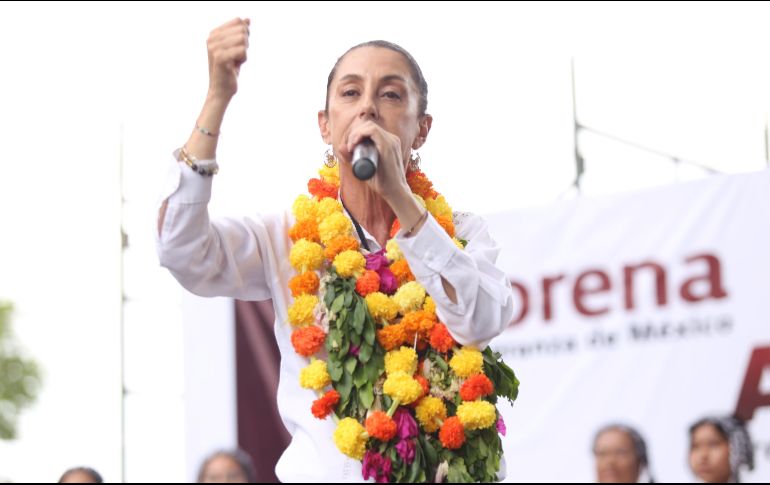 Sheinbaum recordó que para elegir a la figura que representará a Morena en la próxima contienda electoral se llevará a cabo una encuesta. EL INFORMADOR/ C. Zepeda